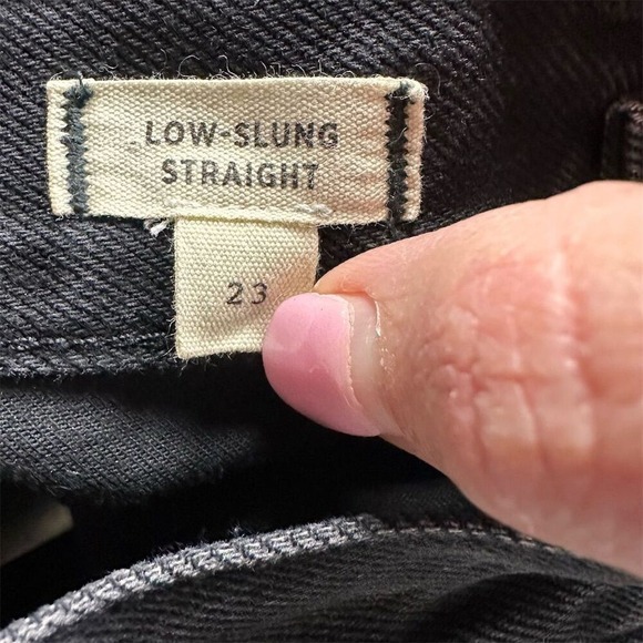 NWOT Madewell Women's Low-Slung Straight Jeans Black Size 23 Airy Denim - Picture 8 of 13
